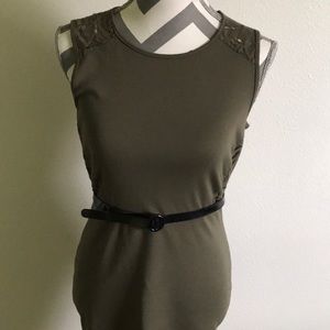 Fitted olive dress